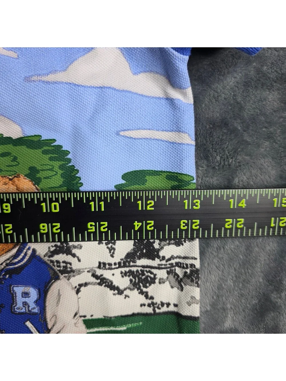 Ralph Lauren Polo Football Bear Cotton Mesh Boys Polo Sz 6